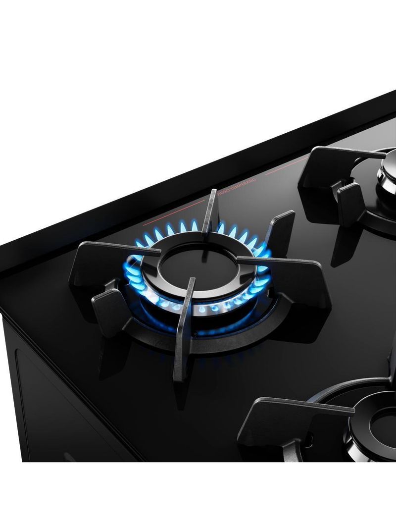 Fogão 4 Bocas Dako Magister Style Com Mesa De Vidro Espelhado Bivolt