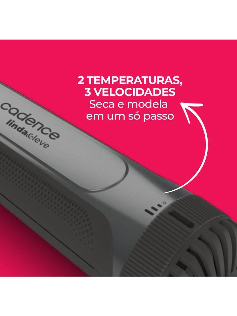 Escova Secadora Cadence Linda&Leve 4 Em 1 Bivolt