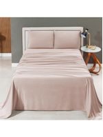 Jogo cama lençol sonnet king malha lisa 100% algodão macio 4 peças - avelã