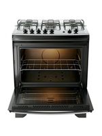 Fogão 5 Bocas Dako Supreme Mesa de Inox e Timer Bivolt - Preto