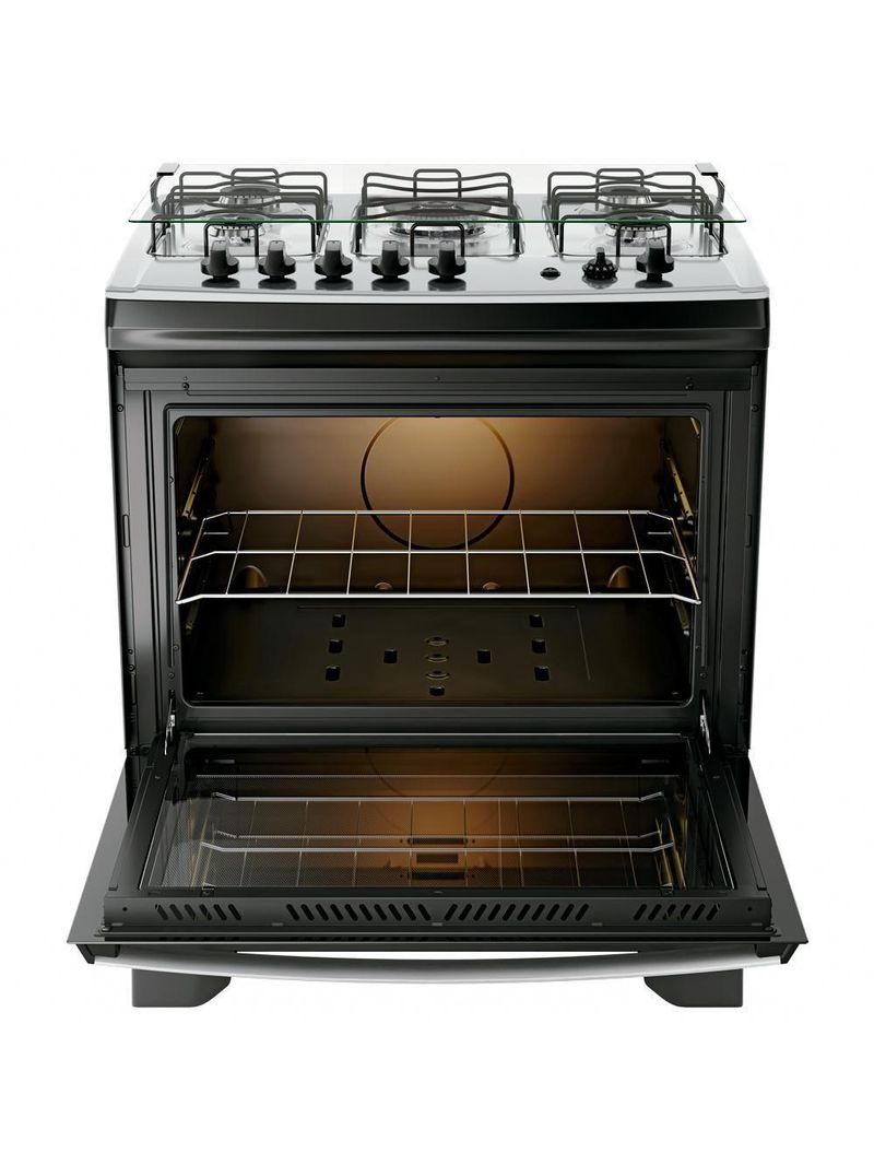 Fogão 5 Bocas Dako Supreme Mesa de Inox e Timer Bivolt - Preto