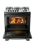 Fogão 5 Bocas Dako Supreme Mesa de Inox e Timer Bivolt - Preto