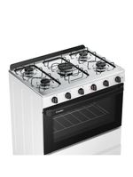 Fogão Esmaltec 5 Bocas Ideal Pop Mesa De Aço Inox Branco F5ISB