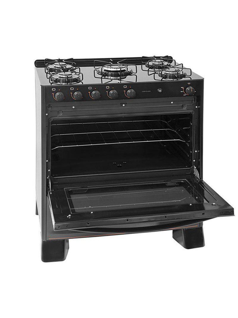 Fogão Suggar Cook Glass 5 Queimadores Preto FGVCG510PT Bivolt Preto