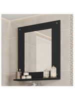 Painel Espelho Multifuncional Banheiro Preto Clean Caemmun