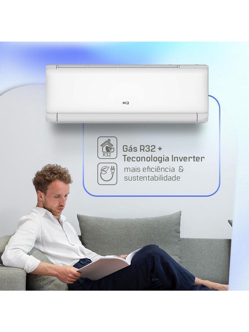 Ar Condicionado Split HQ Hi Wall Inverter 24000 BTU/h Quente E Frio Monofásico Branco HQ-INV24000QFA 220V