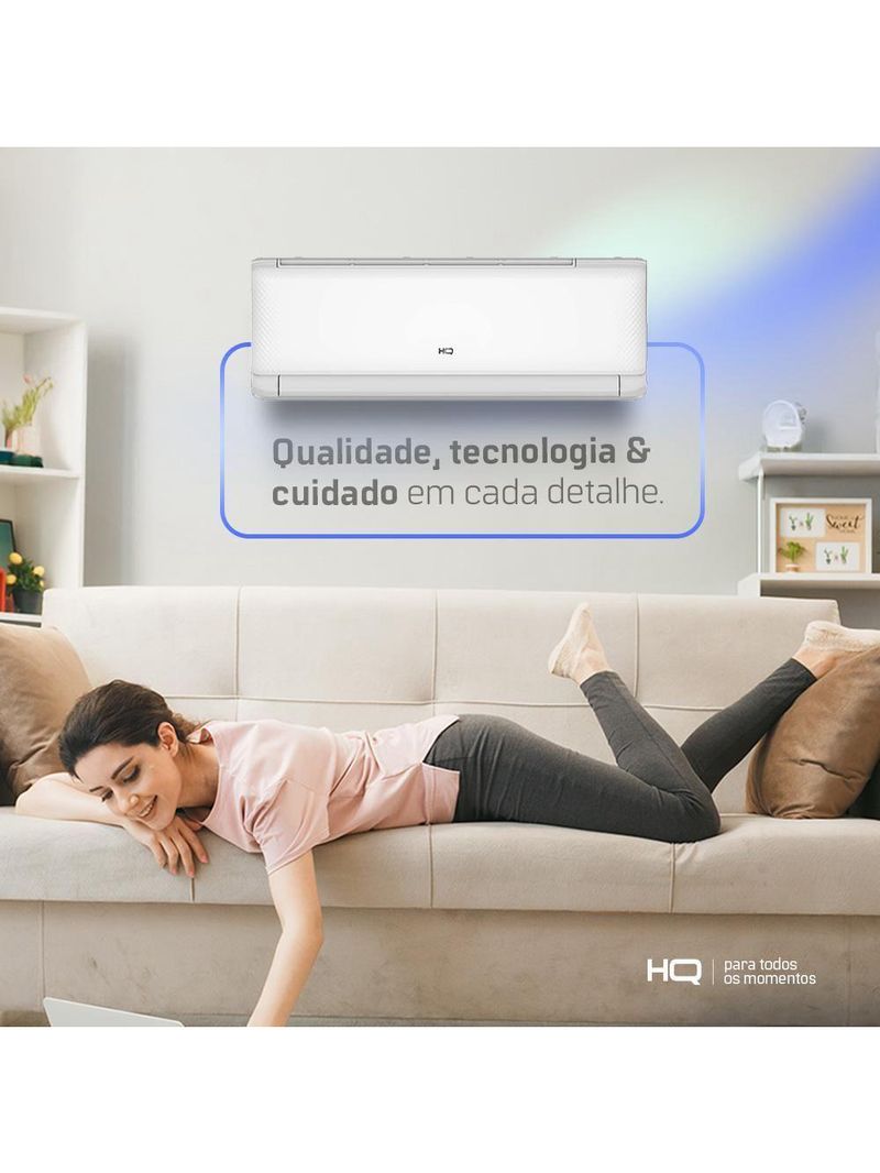 Ar Condicionado Split HQ Hi Wall Inverter 24000 BTU/h Quente E Frio Monofásico Branco HQ-INV24000QFA 220V
