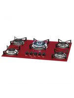 Fogão Cooktop Fischer 5 Bocas Tripla Chama Vermelho Rouge 1743-15738 Bivolt