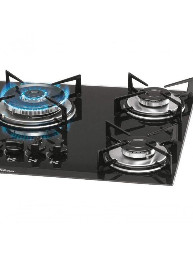 Fogão Cooktop Fischer 5 Bocas Tripla Chama Preto 1743-5733 Bivolt