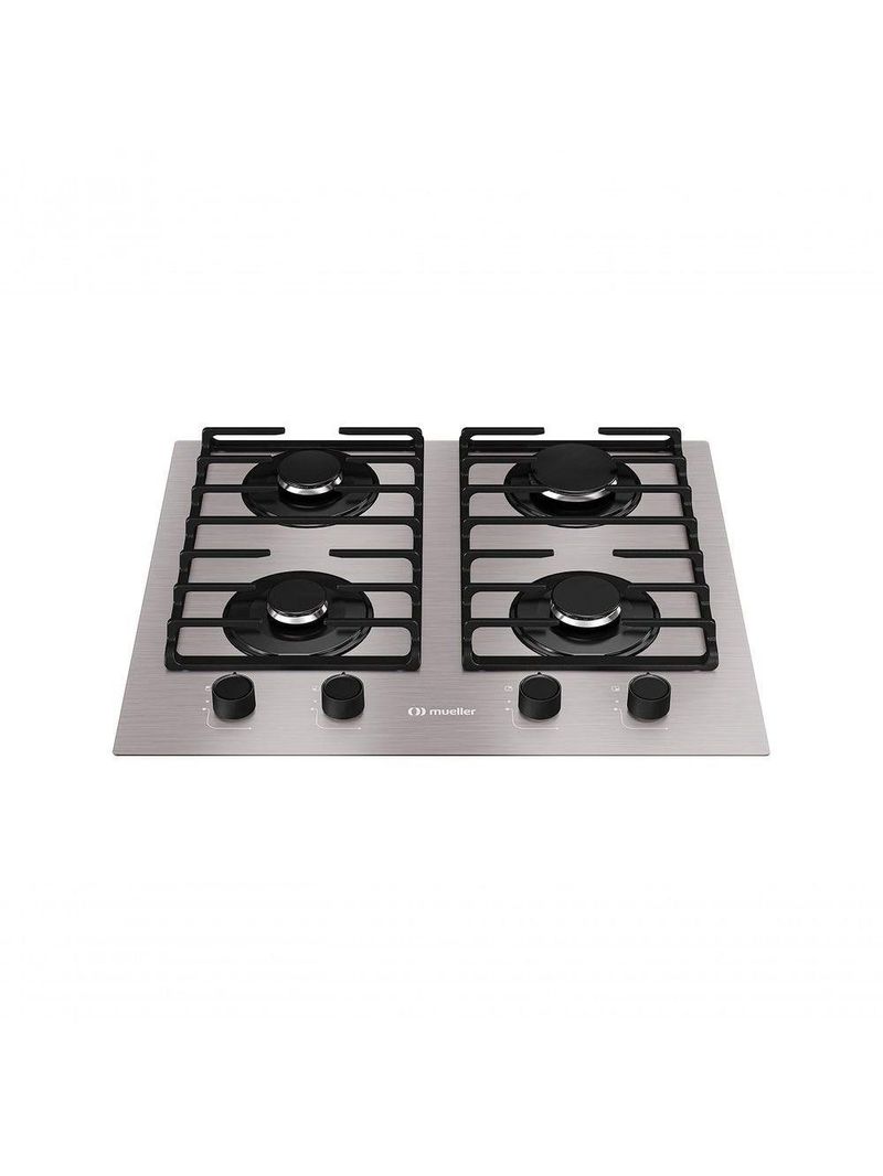 Fogão Cooktop 4 Bocas Ultra Chama MCG4BL Grade Dupla Mesa De Alumínio Mueller Bivolt