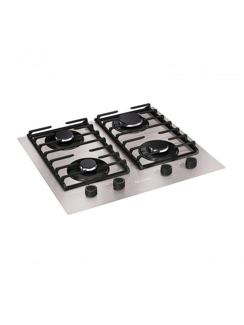 Fogão Cooktop 4 Bocas Ultra Chama MCG4BL Grade Dupla Mesa De Alumínio Mueller Bivolt