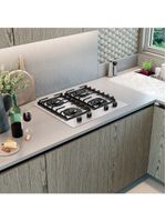 Fogão Cooktop 4 Bocas Ultra Chama MCG4BL Grade Dupla Mesa De Alumínio Mueller Bivolt