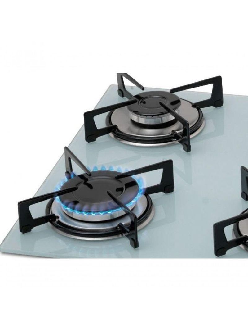Fogão Cooktop Fischer 4 Bocas Gás Mesa Vidro - Branco 1519-5902