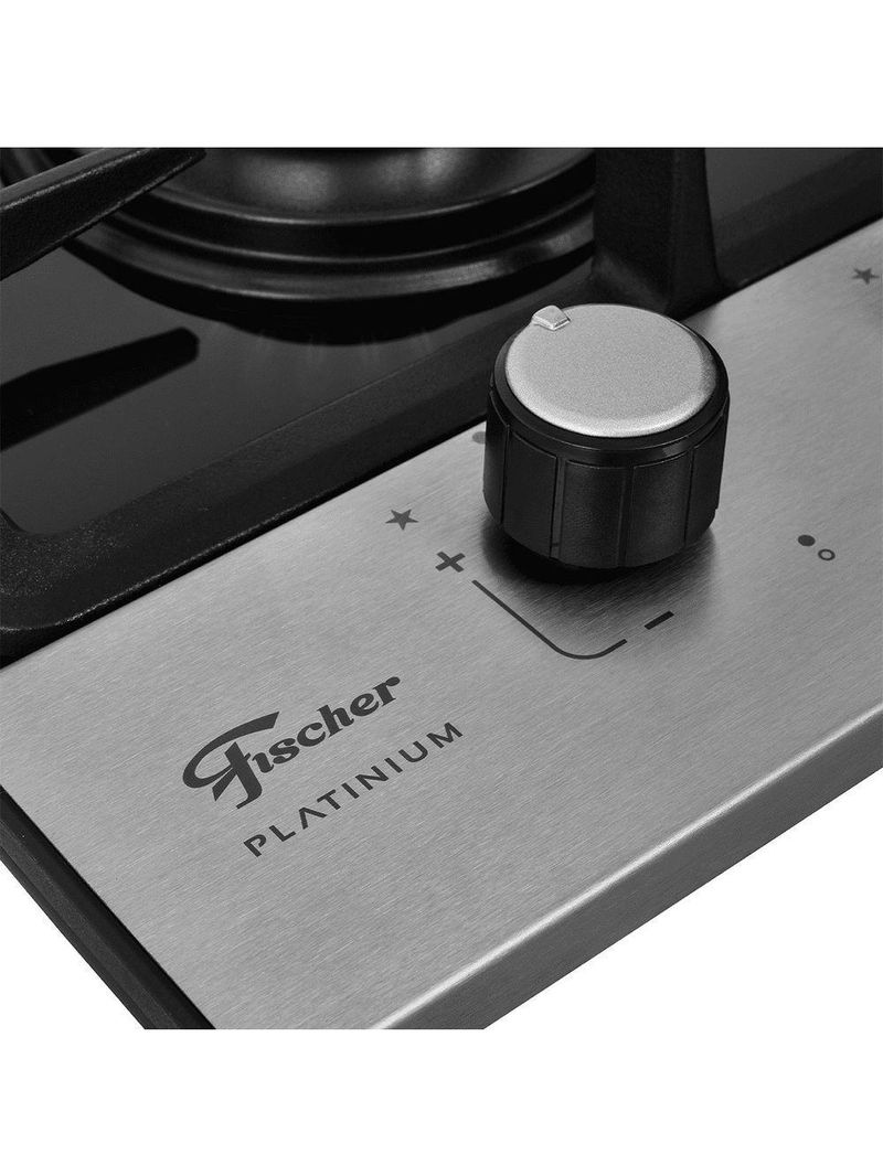 Fogão Cooktop Fischer 2 Queimadores Platinium 33795-92120 Bivolt