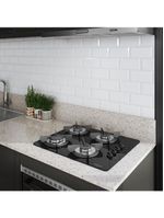 Fogão Cooktop 4 Bocas Mesa Em Vidro Safe Ferro Fundido Fogatti Bivolt