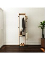 Cabideiro De Chão Multimóveis Cr35005 Nogal/Preto