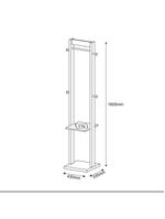 Cabideiro De Chão Multimóveis Cr35005 Nogal/Preto