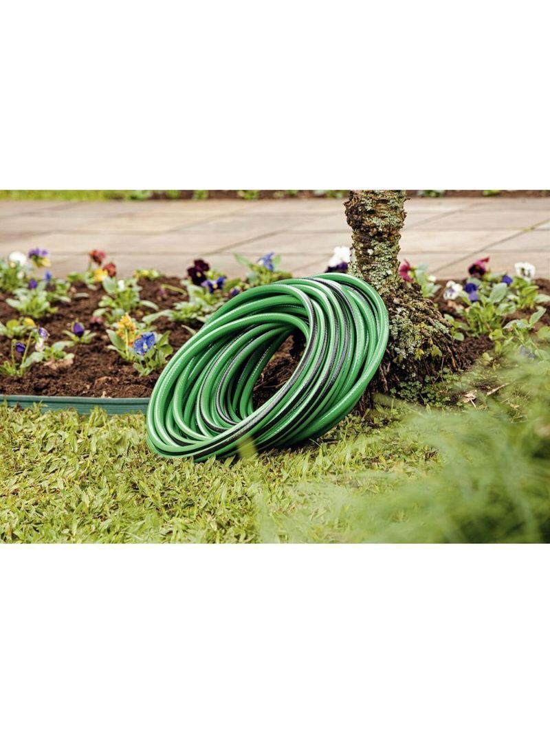 Mangueira Flex Para Jardim Tramontina Verde Com Faixa Preta Em Pvc 4 Camadas 30 M