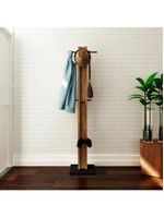 Cabideiro De Chão Multimóveis Vcr35004 Preto/Nogal