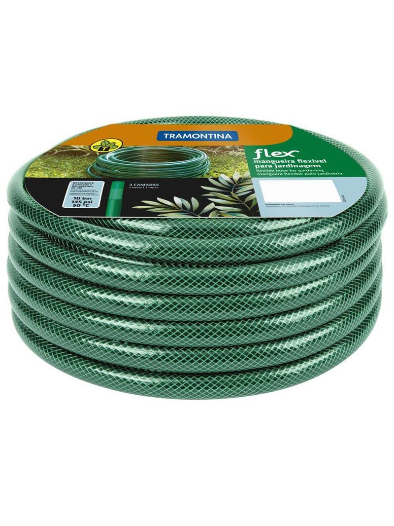 Mangueira Flex Tramontina Verde em Pvc 3 Camadas 25M