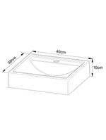 Cuba De Apoio Para Banheiro 40x10x38cm Branca