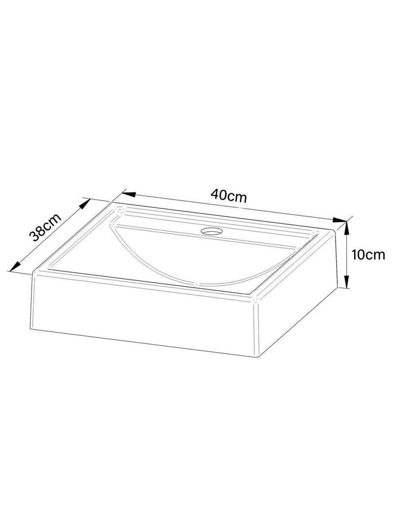 Cuba De Apoio Para Banheiro 40x10x38cm Branca