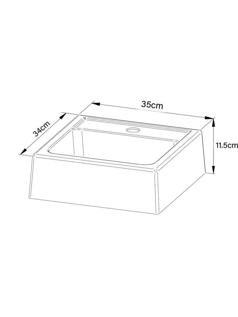 Cuba Para Banheiro 35x11,5x34cm Multimóveis Cr10093 Branca