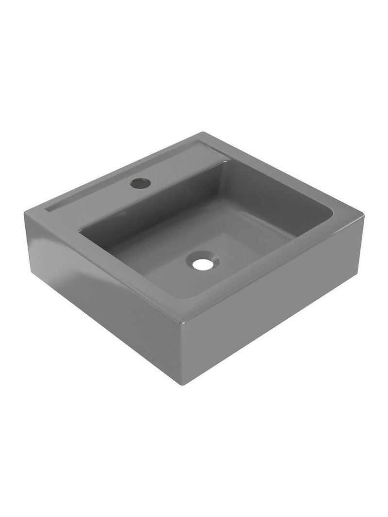 Cuba Sobrepor Banheiro Retangular 40x12x38cm Multimóveis Cr10146 Grafite