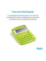 Calculadora De Mesa 4126 Verde 12 Dígitos Função Correção GPM Erase