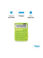Calculadora De Mesa 4126 Verde 12 Dígitos Função Correção GPM Erase