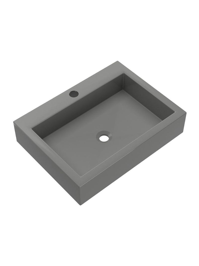 Cuba Sobrepor Banheiro Retangular 49,2x10x36,7cm Multimóveis Cr10148 Grafite