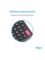 Calculadora de Bolso CB 1483 8 Dígitos 4 Operações Visor Cristal Líquido Solar