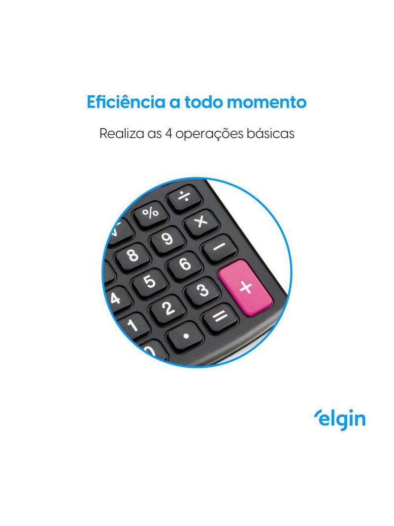 Calculadora de Bolso CB 1483 8 Dígitos 4 Operações Visor Cristal Líquido Solar