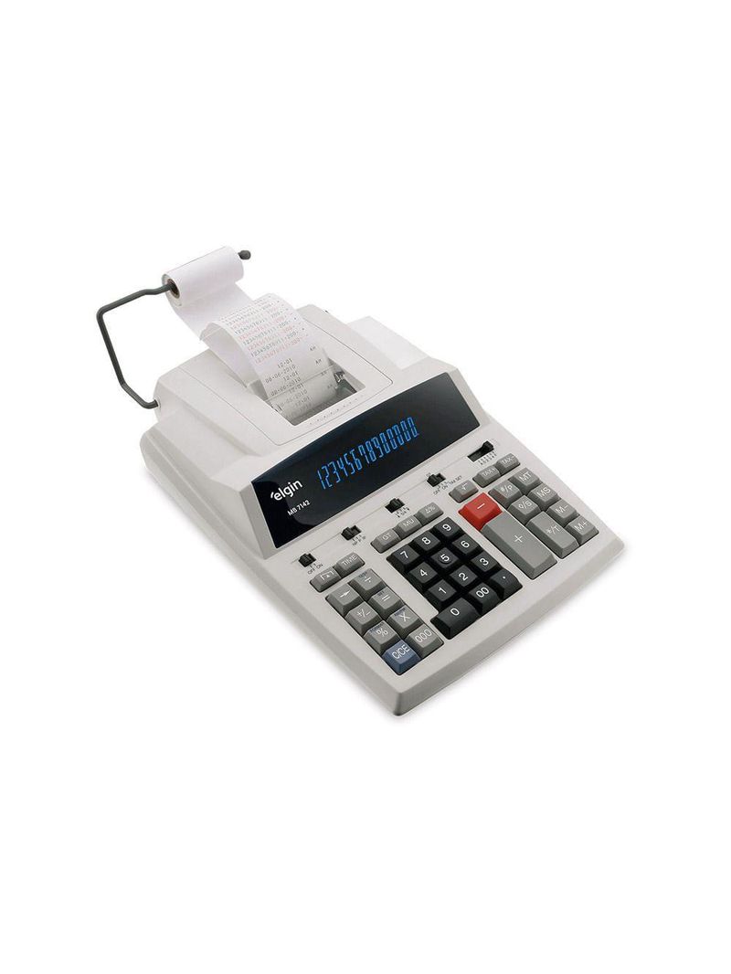 Calculadora Com Impressão Bicolor 7142 14 Dígitos Visor Fluorescente Cálculo Com Memória