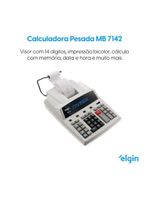 Calculadora Com Impressão Bicolor 7142 14 Dígitos Visor Fluorescente Cálculo Com Memória