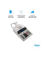 Calculadora Com Impressão Bicolor 7142 14 Dígitos Visor Fluorescente Cálculo Com Memória