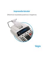 Calculadora Com Impressão Bicolor 7142 14 Dígitos Visor Fluorescente Cálculo Com Memória