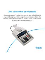Calculadora Com Impressão Bicolor 7142 14 Dígitos Visor Fluorescente Cálculo Com Memória