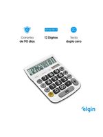 Calculadora De Mesa 4132 Branca 12 Dígitos Função Raíz Quadrada Porcentagem Correção