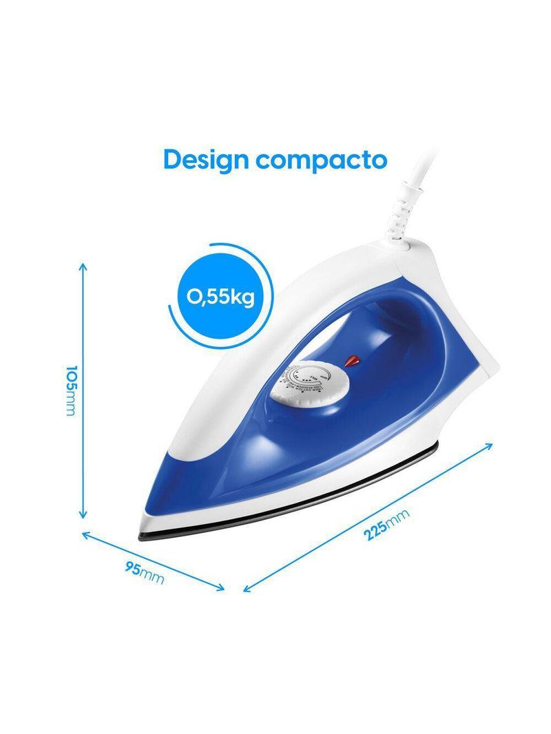 Ferro de Passar Iron Force Plus - Base Antiaderente Salva Botões 1100W 110V