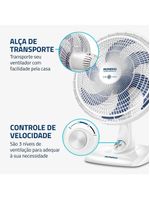 Ventilador De Mesa Mondial Super Power 6 Pás 140W 40cm Branco E Azul VSP-40-W 110V
