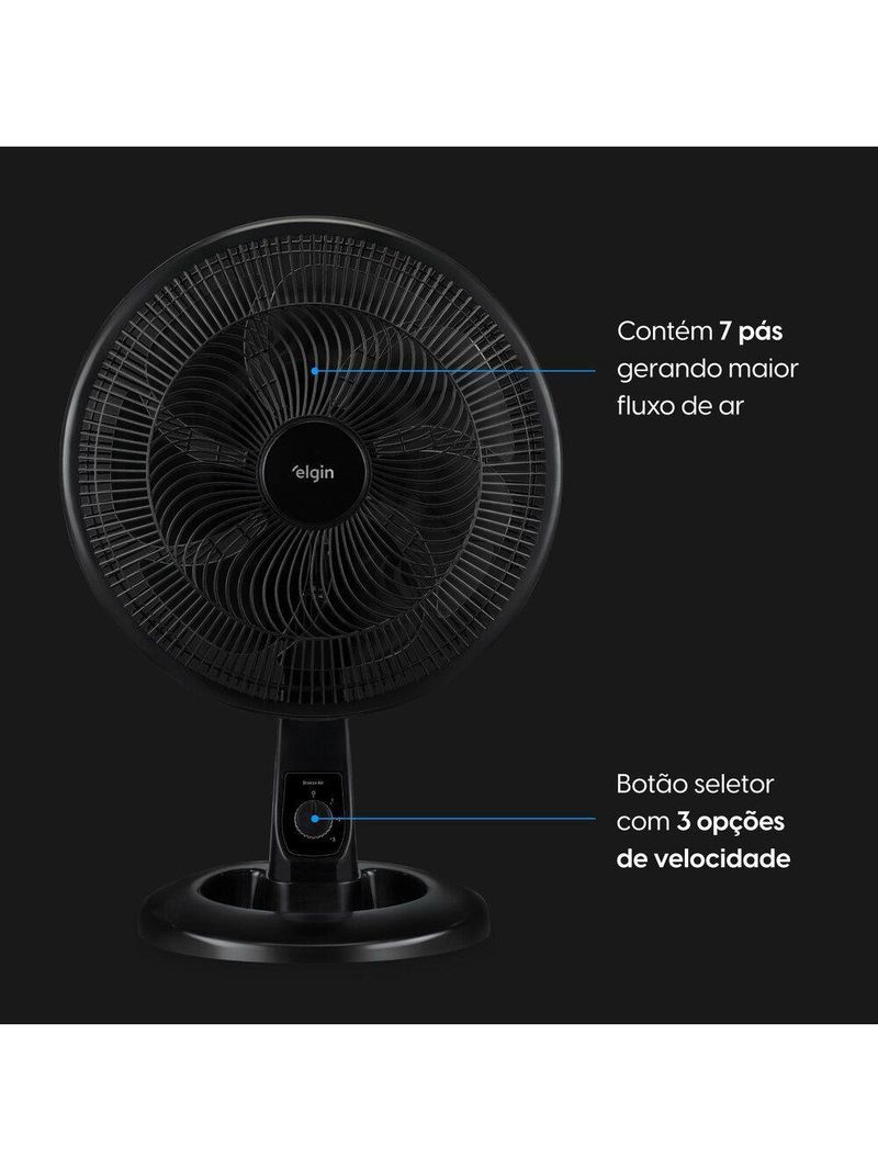 Ventilador Breeze Air 40cm 7 Pás 3 Velocidades Elgin 110V