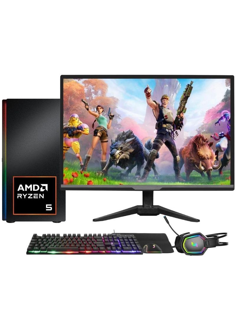 Pc Gamer Skill RGB AMD Ryzen 5 Gráficos Radeon Vega 7 Monitor LED 20 Kit Gamer 16GB DDR4 3200mhz SSD 512GB SGX-0064A