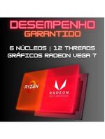 Pc Gamer Skill RGB AMD Ryzen 5 Gráficos Radeon Vega 7 Monitor LED 20 Kit Gamer 16GB DDR4 3200mhz SSD 512GB SGX-0064A