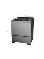 Fogão 5 Bocas Dako Diplomata Glass Grill Style Timer Bivolt