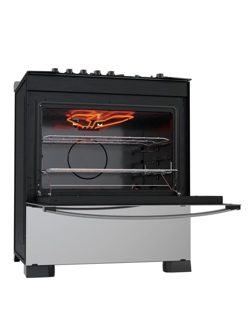 Fogão 5 Bocas Dako Diplomata Glass Grill Style Timer Bivolt