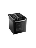 Fogão 4 Bocas De Embutir Dako Supreme Mesa De Vidro Preto Bivolt