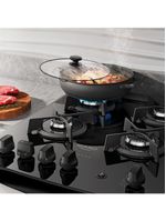 Fogão 4 Bocas De Embutir Dako Supreme Mesa De Vidro Preto Bivolt