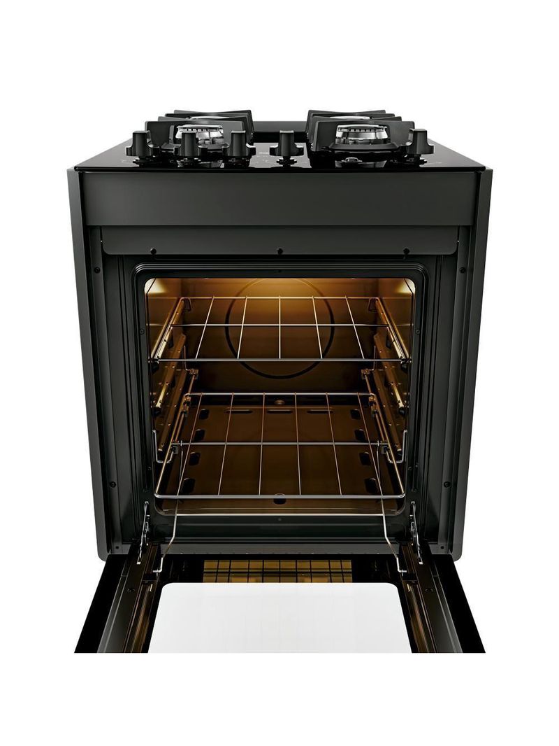 Fogão 4 Bocas De Embutir Dako Supreme Mesa De Vidro Preto Bivolt