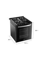 Fogão 4 Bocas De Embutir Dako Supreme Mesa De Vidro Preto Bivolt